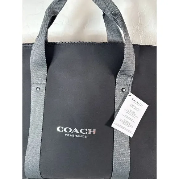 New! Coach Fragrance Duffle Black Weekender Carry-on Gym Shoulder bag **READ** - Picture 2 of 6